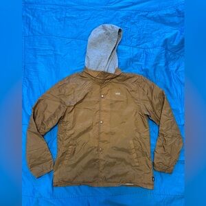 Vans Youth Brown Jacket with Gray Hood Size XL